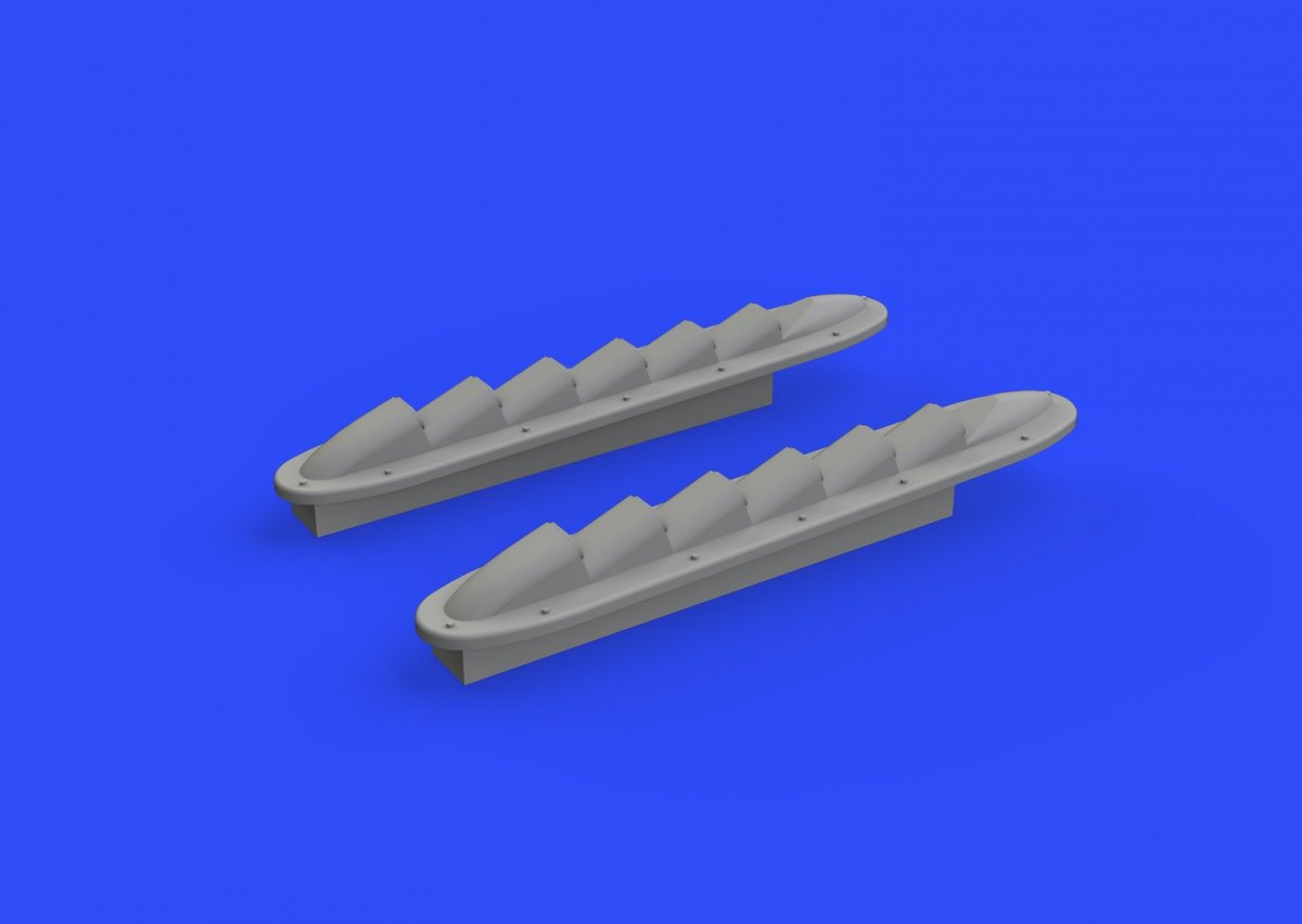 Eduard 648315 Typhoon Mk. I exhaust stacks w/ fairing EDUARD, HASEGAWA 1/48 – Bild 2