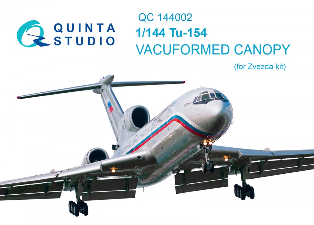 Verrière transparente thermoformée Quinta Studio QC144002 Tu-154 (pour kit Zvezda) 1/144