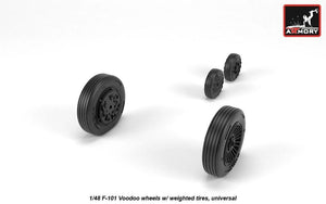 Armory Models AW48318 F-101 Voodoo wheels w/ optional nose wheels &amp;amp; weighted tyres 1/48 – imagen 2