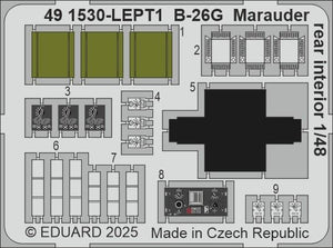 Eduard 491530 B-26G Marauder rear interior ICM 1/48 – image 2