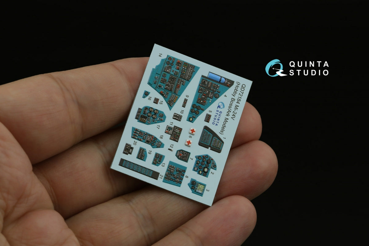 Intérieur imprimé en 3D et coloré sur papier décalcomanie Quinta Studio QD+72184 Mi-24V (Hobby Boss/ARK Models) (avec pièces en résine imprimées en 3D) 1/72 – image 4