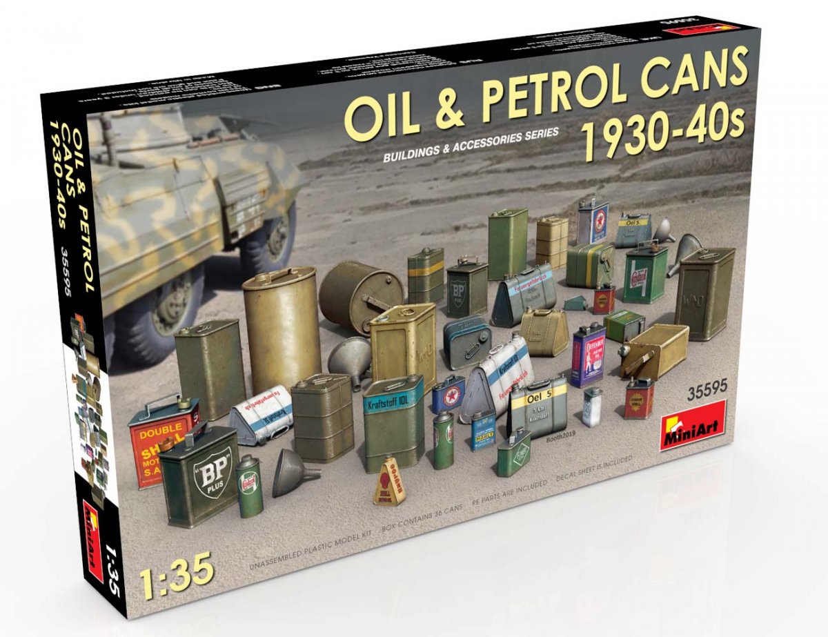 MiniArt 35595 OIL &amp;amp; PETROL CANS 1930-40s 1/35 – zdjęcie 2