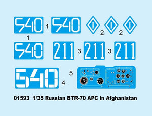 Trumpeter 01593 Russian BTR-70 APC in Afghanistan 1/35 – zdjęcie 4