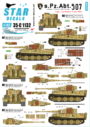 Star Decals 35-C1132 s.Pz.Abt. 507 Tiger I. 1/35