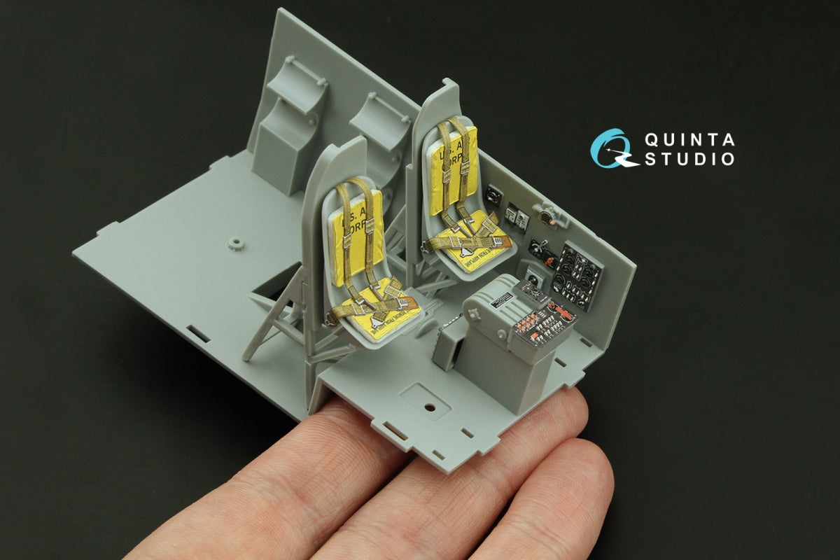 Quinta Studio QD32233 Boeing B-17E/F Pilot&amp;#39;s cockpit. 3D-Printed coloured Interior on decal paper (HK models) 1/32 – immagine 10