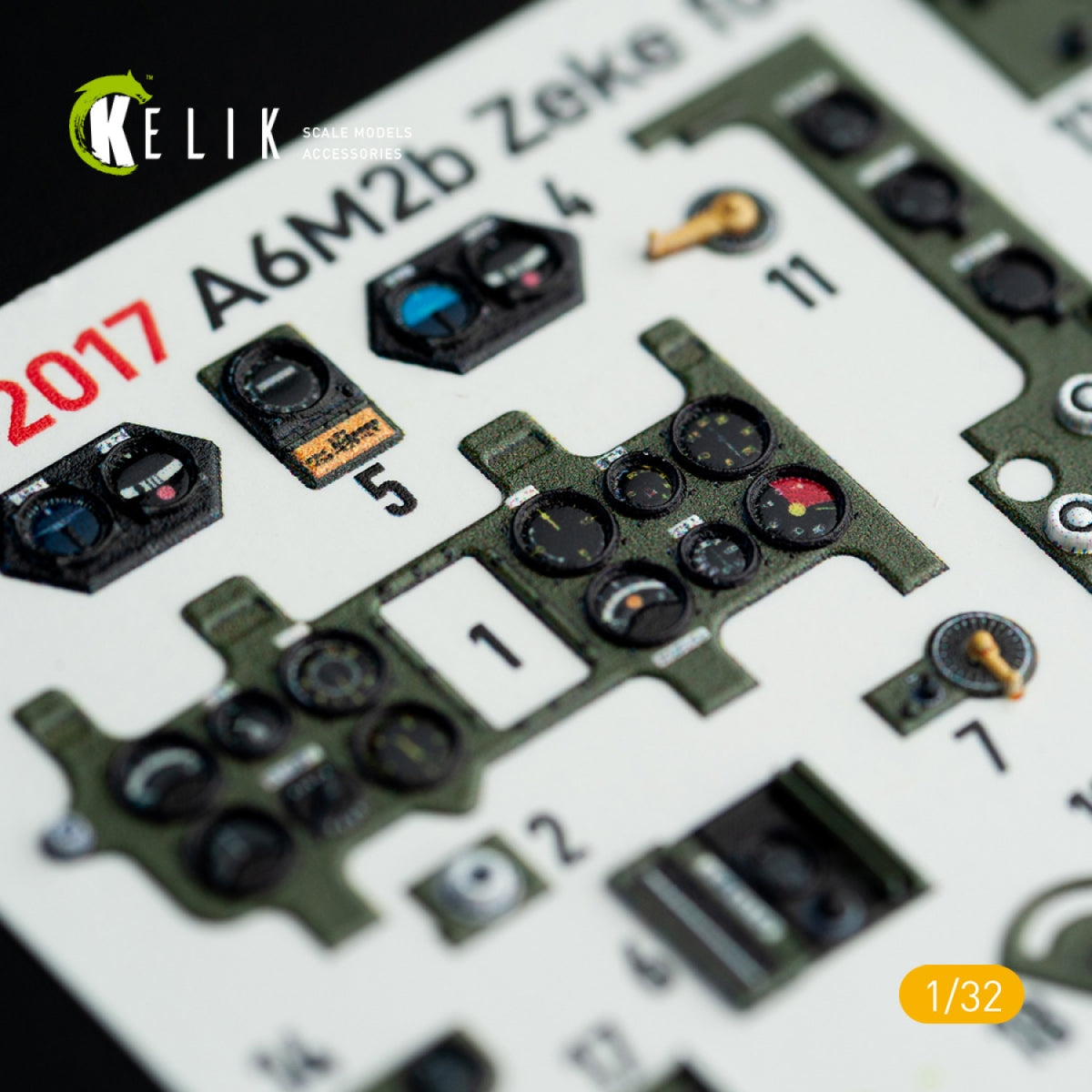 KELIK K32017 A6M2B ZEKE - INTERIOR 3D DECAL FOR TAMIYA KIT 1/32 – Bild 4