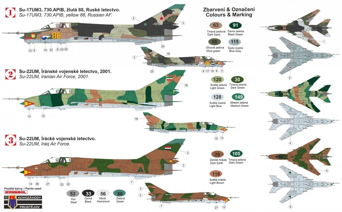 Kovozavody Prostejov KPM0208 Su-17UM3/Su-22UM 1/72 – immagine 2