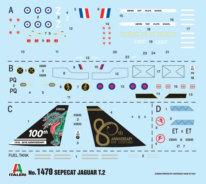 Italeri 1470 Jaguar T.2 R.A.F. Trainer 1/72 – immagine 3