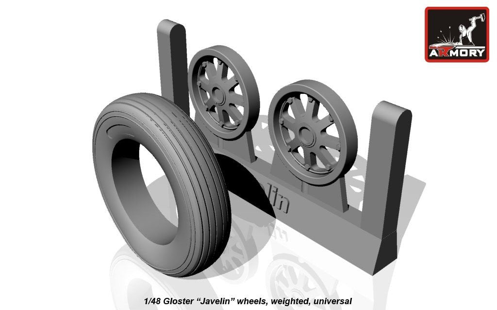 Armory Models AW48401 Gloster Javeline wheels, weighted 1/48 – image 3