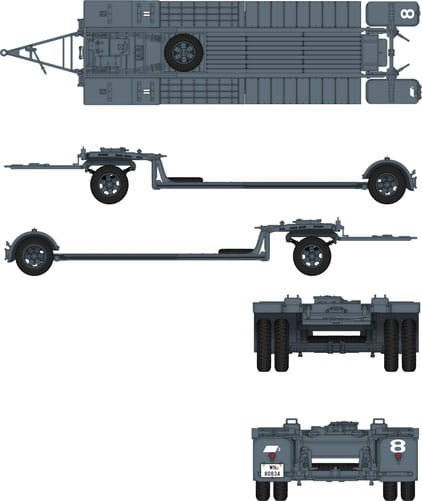 Das Werk DW35002 Sonderanhänger 115 10 Ton Tank Trailer Sd.Ah. 115 1/35 – zdjęcie 3