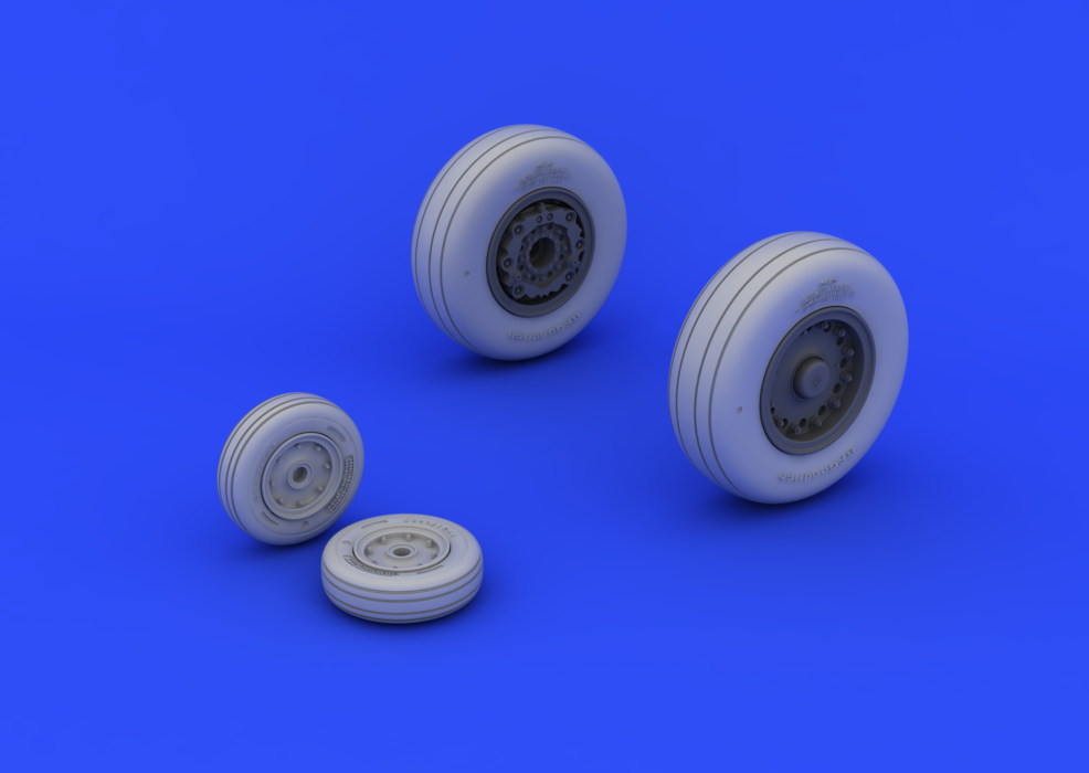 Eduard 648193 A-6 wheels 1/48 (HOBBY BOSS) – immagine 2