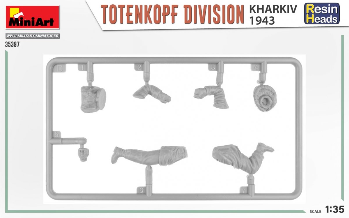 MiniArt 35397 TOTENKOPF DIVISION. KHARKOV 1943. RESIN HEADS 1/35 – immagine 4