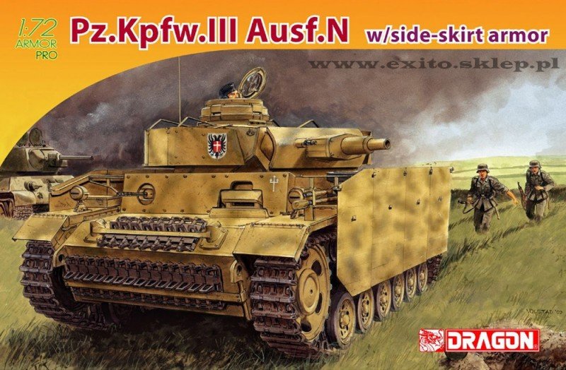 Dragon 7407 Pz.Kpfw.III Ausf.N avec armure à jupe latérale (1/72)