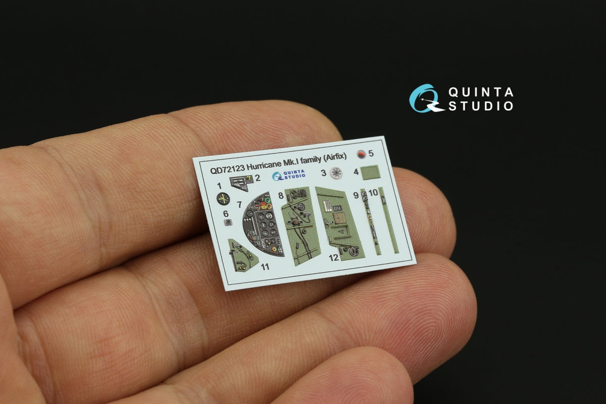 Quinta Studio QD72123 Hurricane Mk.I family 3D-Printed coloured Interior on decal paper (Airfix) 1/72 – Bild 4
