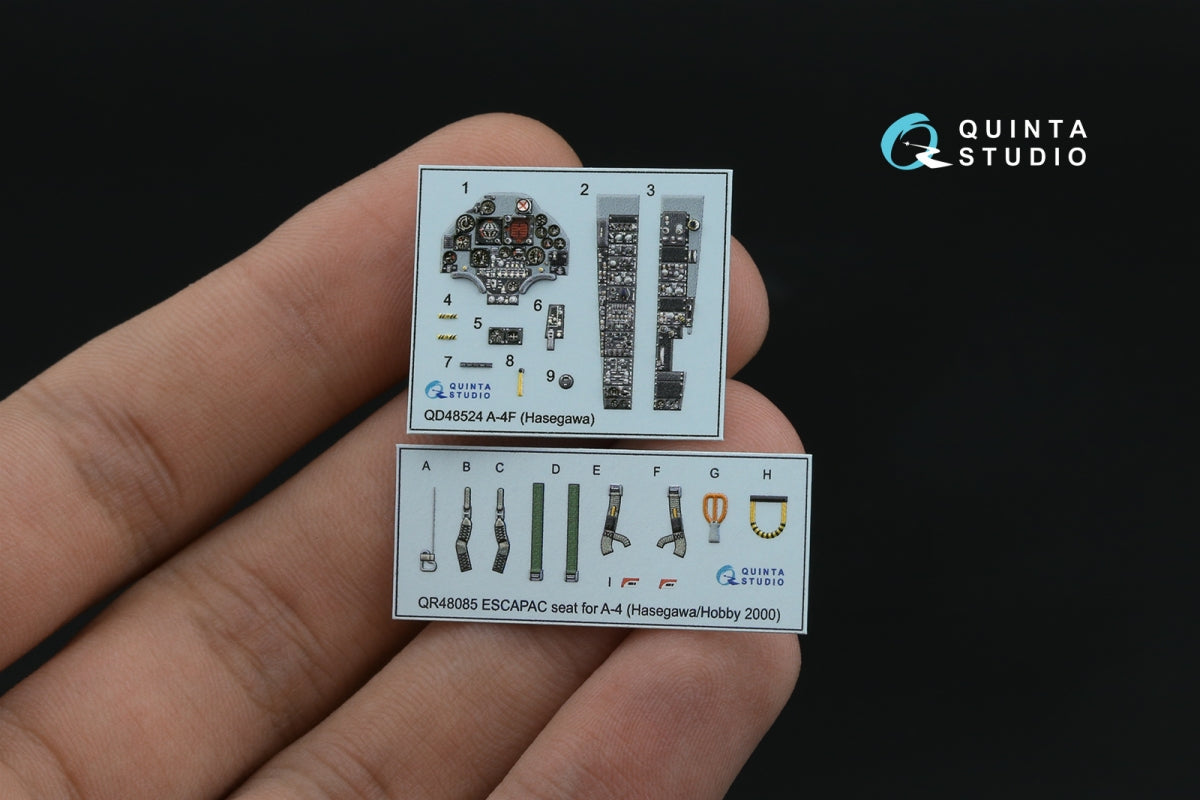 Quinta Studio QD48524 A-4F 3D-Printed &amp;amp; coloured Interior on decal paper (Hasegawa/Hobby2000) 1/48 – Bild 7