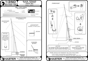 Master SM-350-100 R.M.S. Titanic (Olympic, Britannic) – zestaw masztów 1/350 – Bild 3