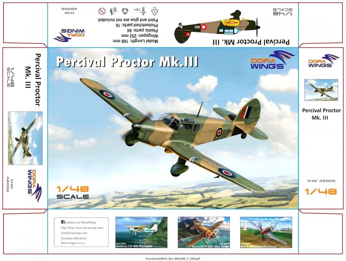 Dora Wings 48006 Percival Proctor Mk.1/2/3 1/48 – imagen 2