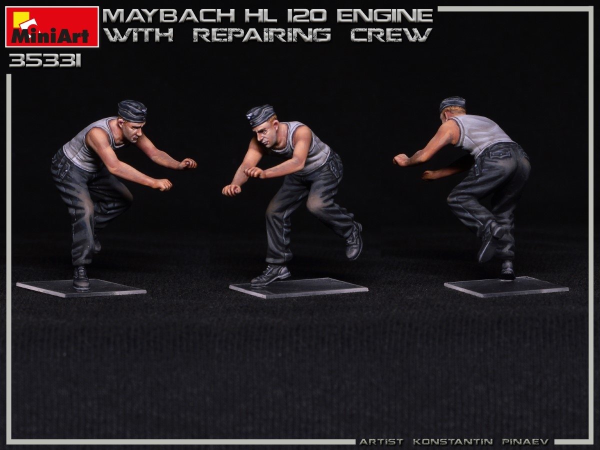 Miniart 35331 MAYBACH HL 120 ENGINE FOR PANZER III/IV FAMILY WITH REPAIR CREW 1/35 – Bild 9