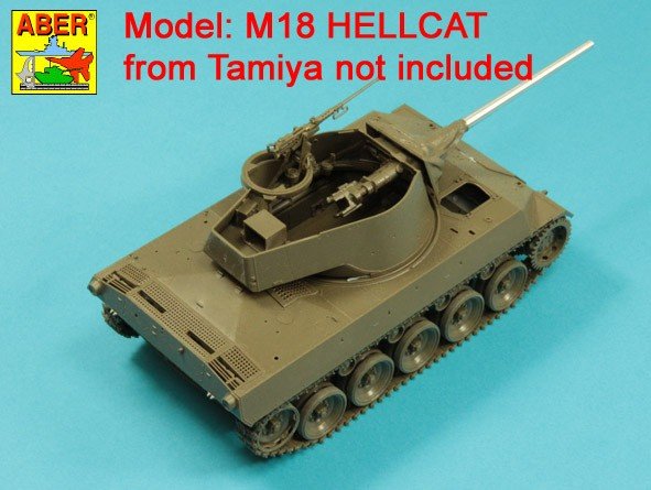 Aber 35L-325 Lufa 76mm M1A1 do działa pancernego M18 Helcat 1/35 – immagine 8