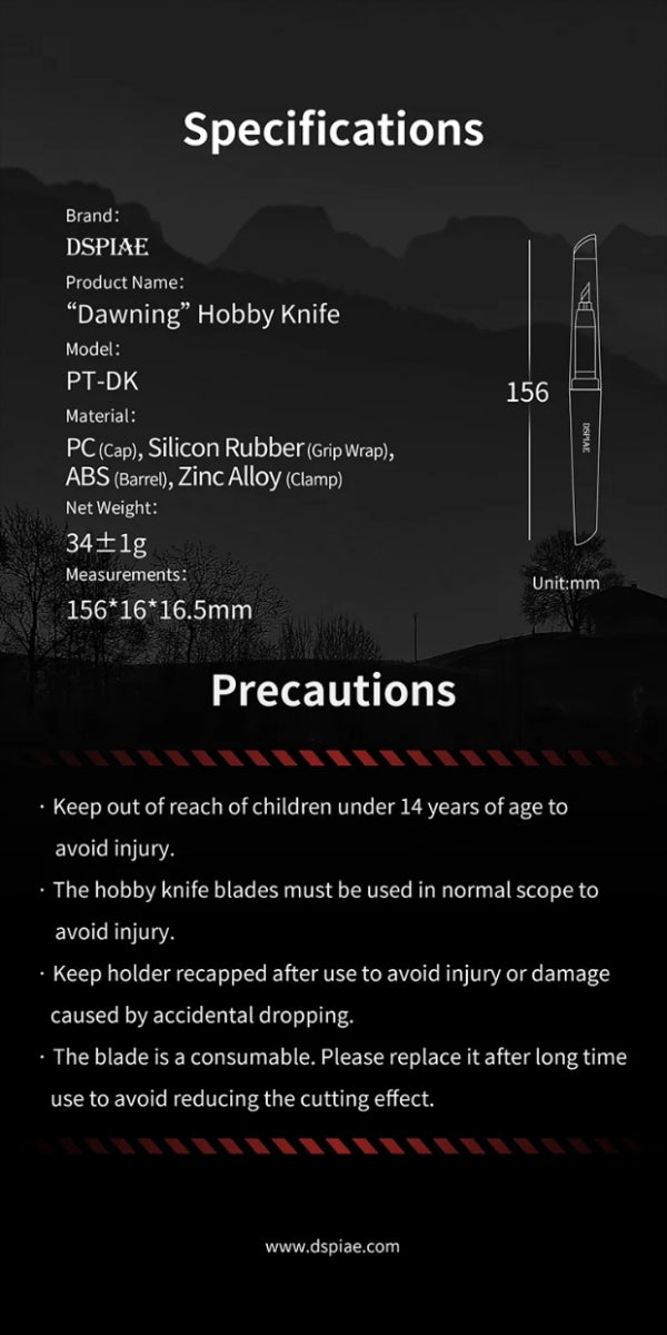 DSPIAE PT-DK Precision Hobby Knife / Precyyjny nóż modelarski – Bild 9