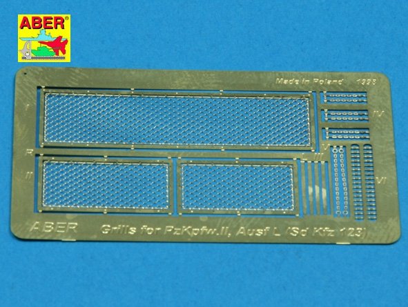 Aber 35G09 Grilles for german tank Pz.Kpfw. II, Ausf.L Luchs (SD.Kfz.123) 1/35