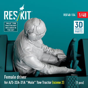 RESKIT RSF48-0134 Female driver for A/S-32A-31A "Mule" Tow Tractor (scene 2) (1 pcs) (3D Printed) 1/48