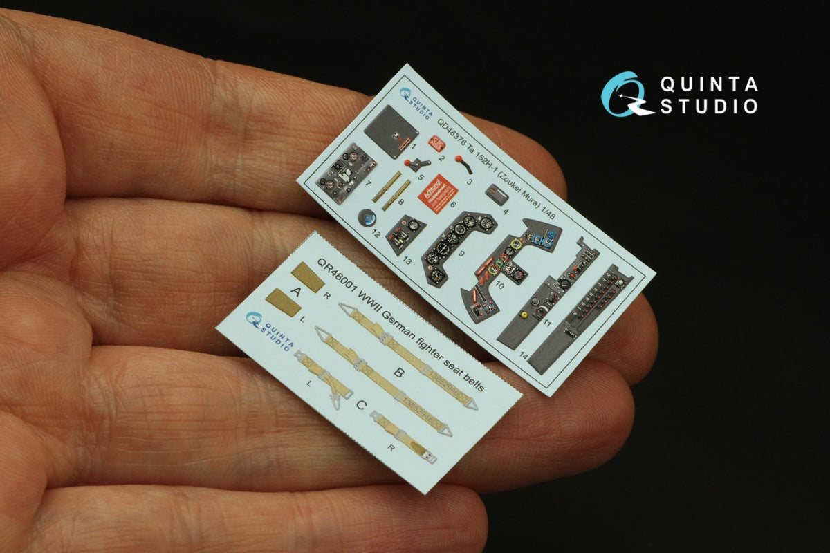 Quinta Studio QD48376 Ta 152H 3D-Printed &amp;amp; coloured Interior on decal paper (Zoukei Mura) 1/48 – Bild 5