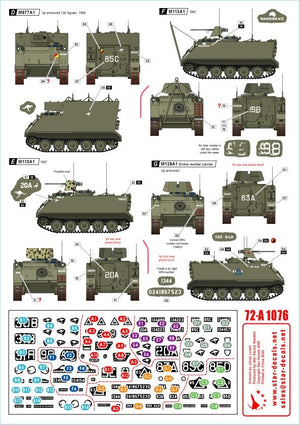 Star Decals 72-A1076 Australia in Vietnam # 2. Aussie M113 APCs. M113A1, M125A1 and M577 1/72 – Bild 2