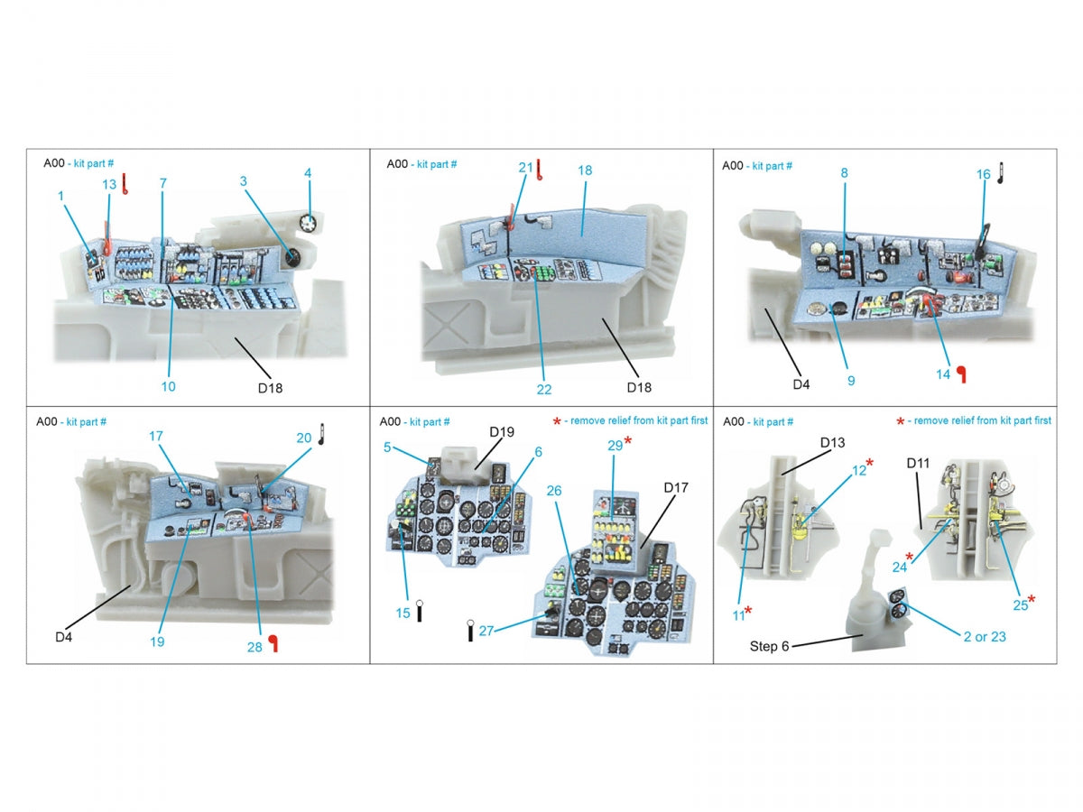 Quinta Studio QDS-72167 Su-17UM3 3D-Printed &amp;amp; coloured Interior on decal paper (Modelsvit) (small version) 1/72 – imagen 2