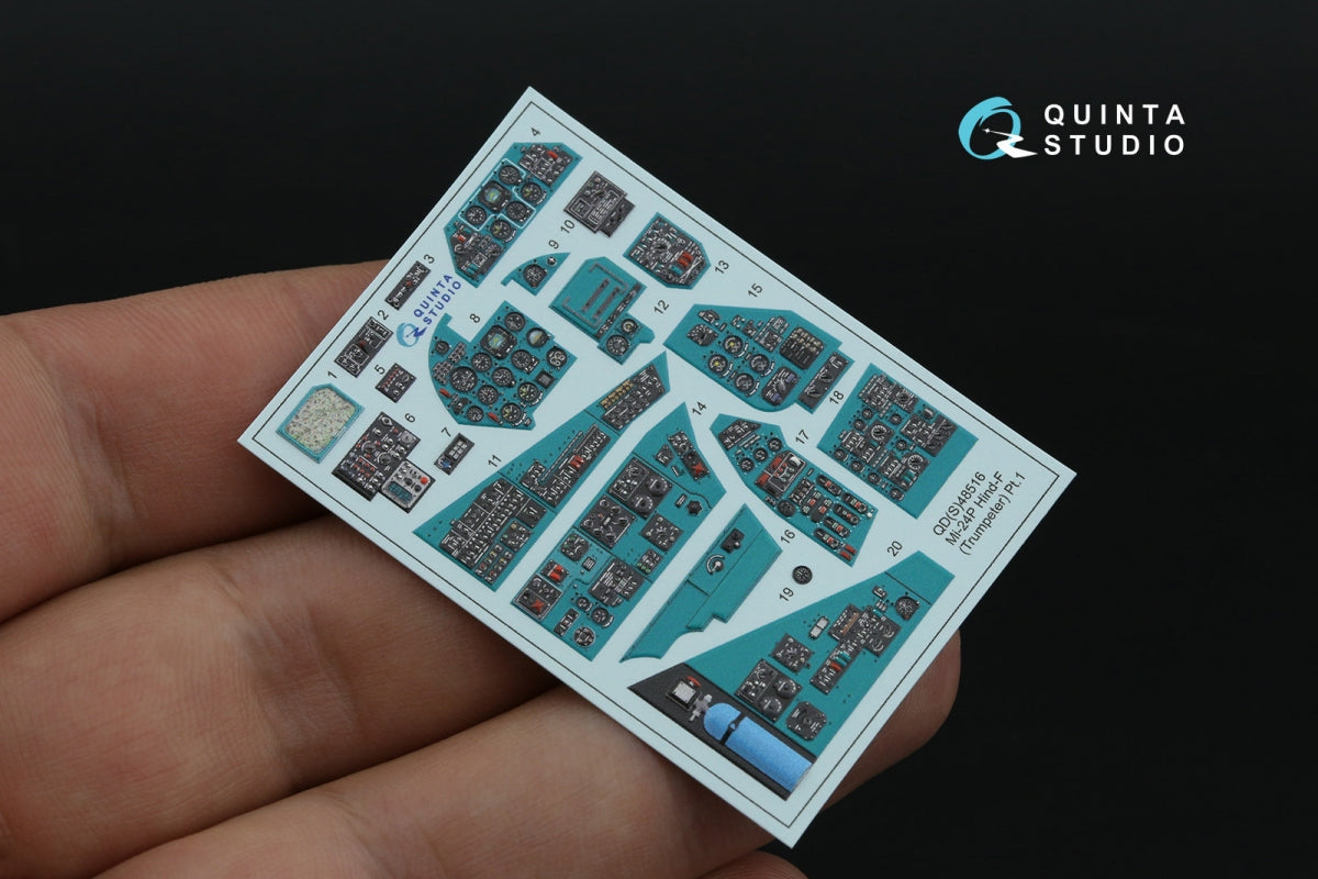 Quinta Studio QD+48516 Mi-24P Hind-F 3D-Printed coloured Interior on decal paper (Trumpeter) (with 3D-printed resin parts) 1/48 – zdjęcie 6