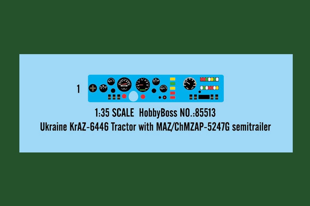 Hobby Boss 85513 Ukraine KrAZ-6446 Tractor with MAZ/ChMZAP-5247G semitrailer 1/35 – immagine 4