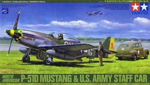 Tamiya 89732 N.A. P51-D Mustang and Staff Car 1/48