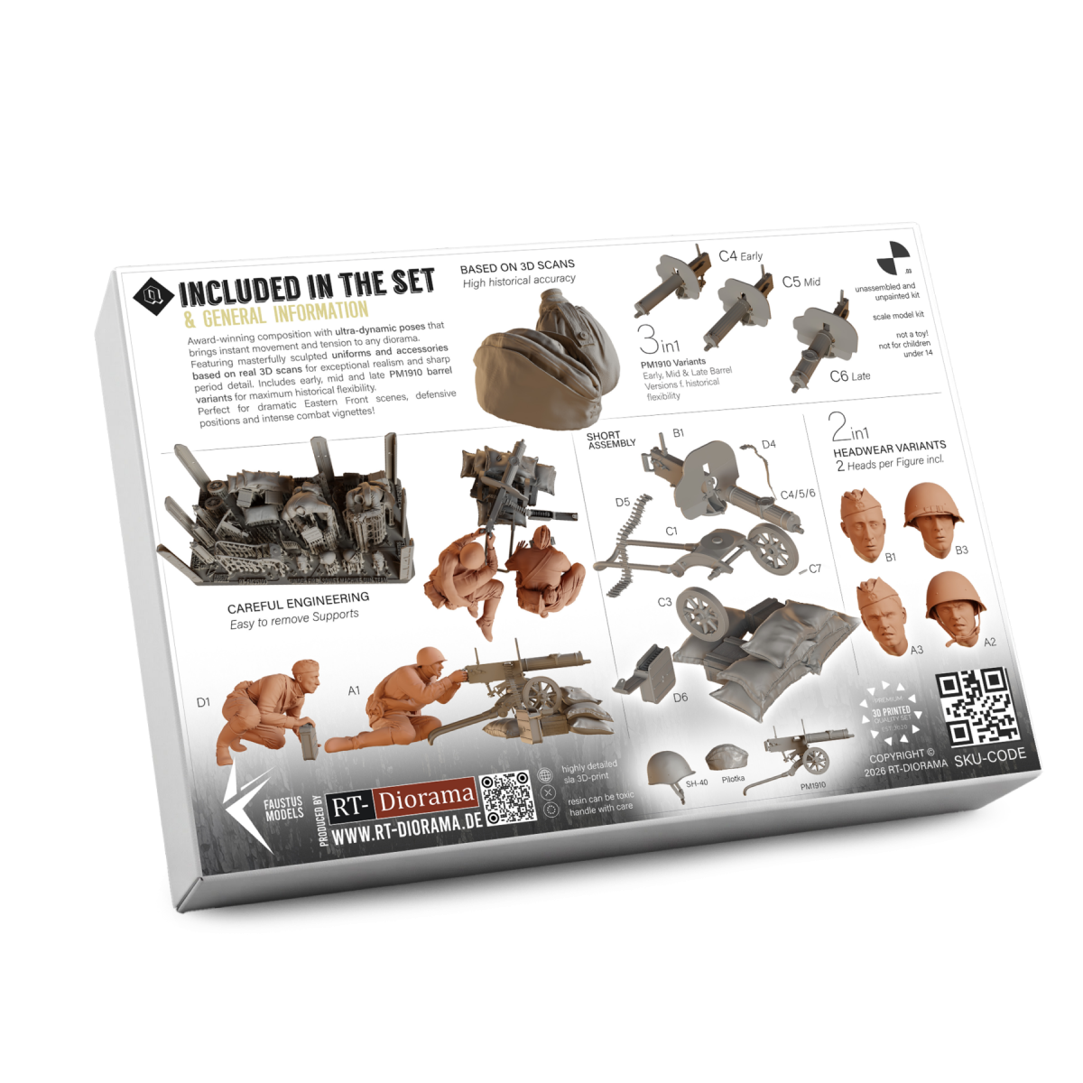 Faustus Models FM35100 “Under Fire” Soviet Machine Gun Team 1/35
