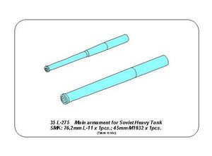 Aber 35L-275 Główne zbrojenie do radzieckiego czołgu SMK 1/35 – Bild 4