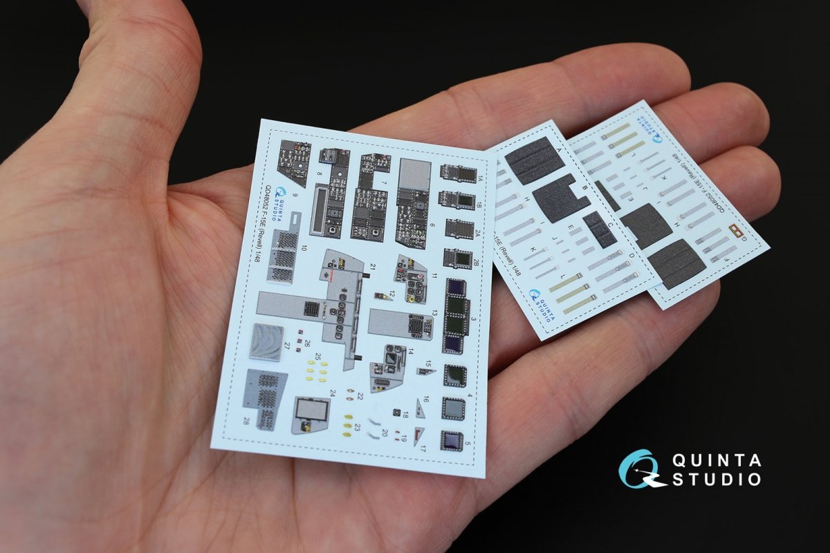 Quinta Studio QD48052 F-15E 3D-Printed &amp;amp; coloured Interior on decal paper (for Revell kit) 1/48 – Bild 4