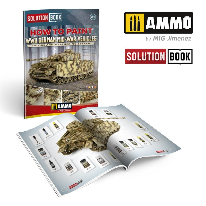 Ammo of Mig 6527 How to Paint WWII German Mid-War Vehicles SOLUTION BOOK 21 (Multilingual Book) – Bild 2