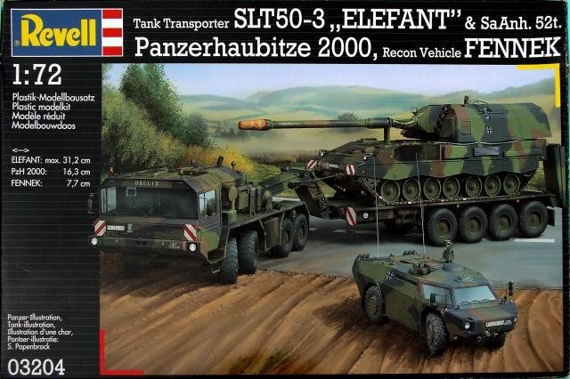 Revell 03204 SLT50-3 Elefant mit Sa.Anh.52t & PzH2000 & Fennek 1/72