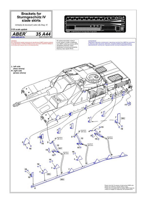 Aber 35A044 Uchwyty do bocznych osłon dla Stug-a IV 1/35 – imagen 4