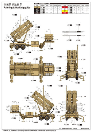 Trumpeter 01040 Station de lancement US M901 avec système SAM Patriot MIM-104F PAC-3 1/35  – image 3