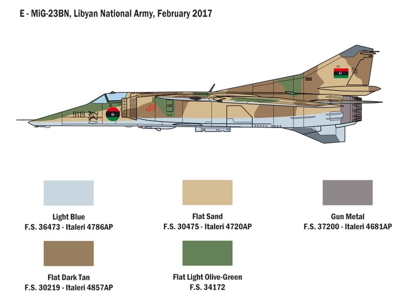 Italeri 2798 MiG-23 MF/BN FLOGGER 1/48 – immagine 8