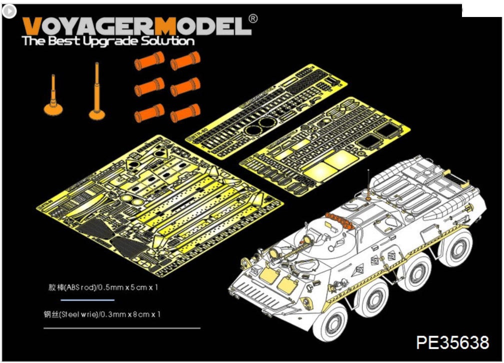 Voyager Model PE35638 Mordern Russian BTR-80 basic (smoke discharger include) (For TRUMPETER 01594) 1/35 – immagine 2