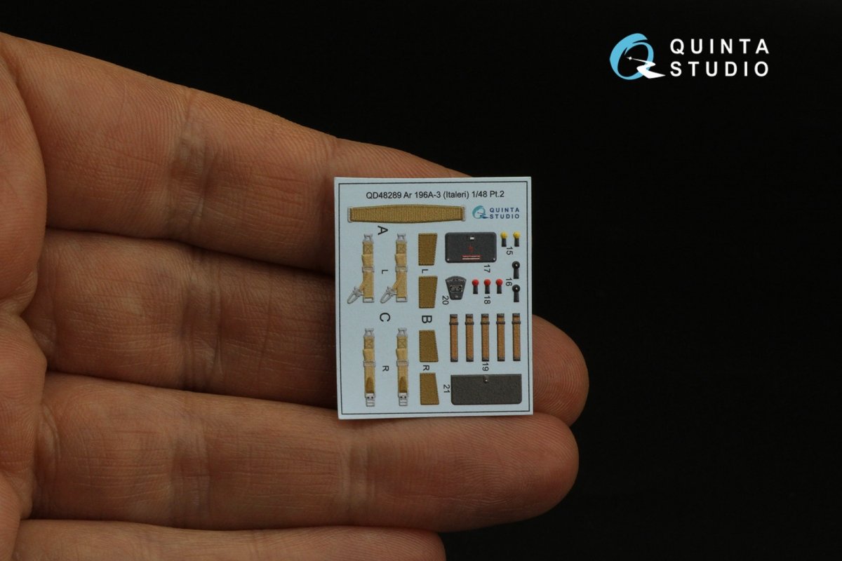 Quinta Studio QD48289 Ar 196A-3 3D-Printed &amp;amp; coloured Interior on decal paper (Italeri) 1/48 – imagen 5