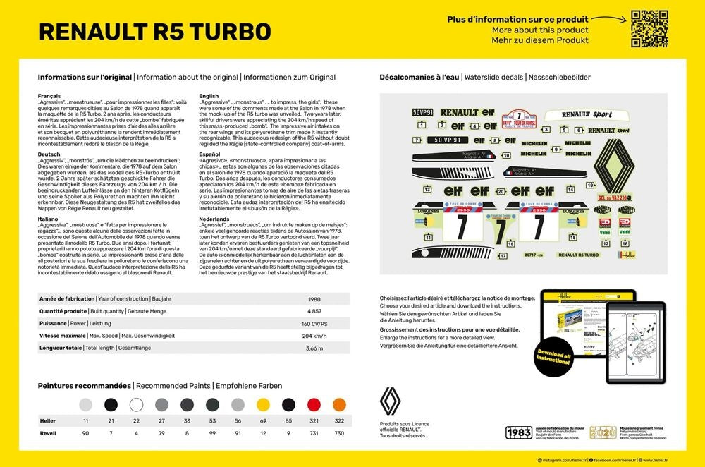 Heller 80717 Renault R5 Turbo 1/24 – zdjęcie 2