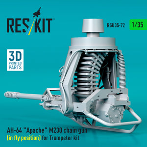 RESKIT RSU35-0072 AH-64 &amp;quot;Apache&amp;quot; M230 chain gun (in fly position) for Trumpeter kit (3D Printed) 1/35 – image 3