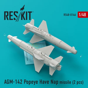 RESKIT RS48-0146 Missile AGM-142 Popeye Have Nap (2 pièces) 1/48
