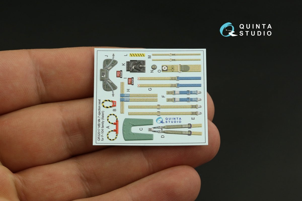 Quinta Studio QR32017 MB Mk.7 seat for F-104 family (Italeri) 1/32 – image 4