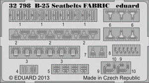 Ceintures de sécurité Eduard 32798 B-25 en tissu, échelle 1/32, HK Models – image 2