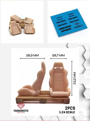 Yamamoto YMPTUN112 Sport Seats - Recaro Speed 1/24 – immagine 2