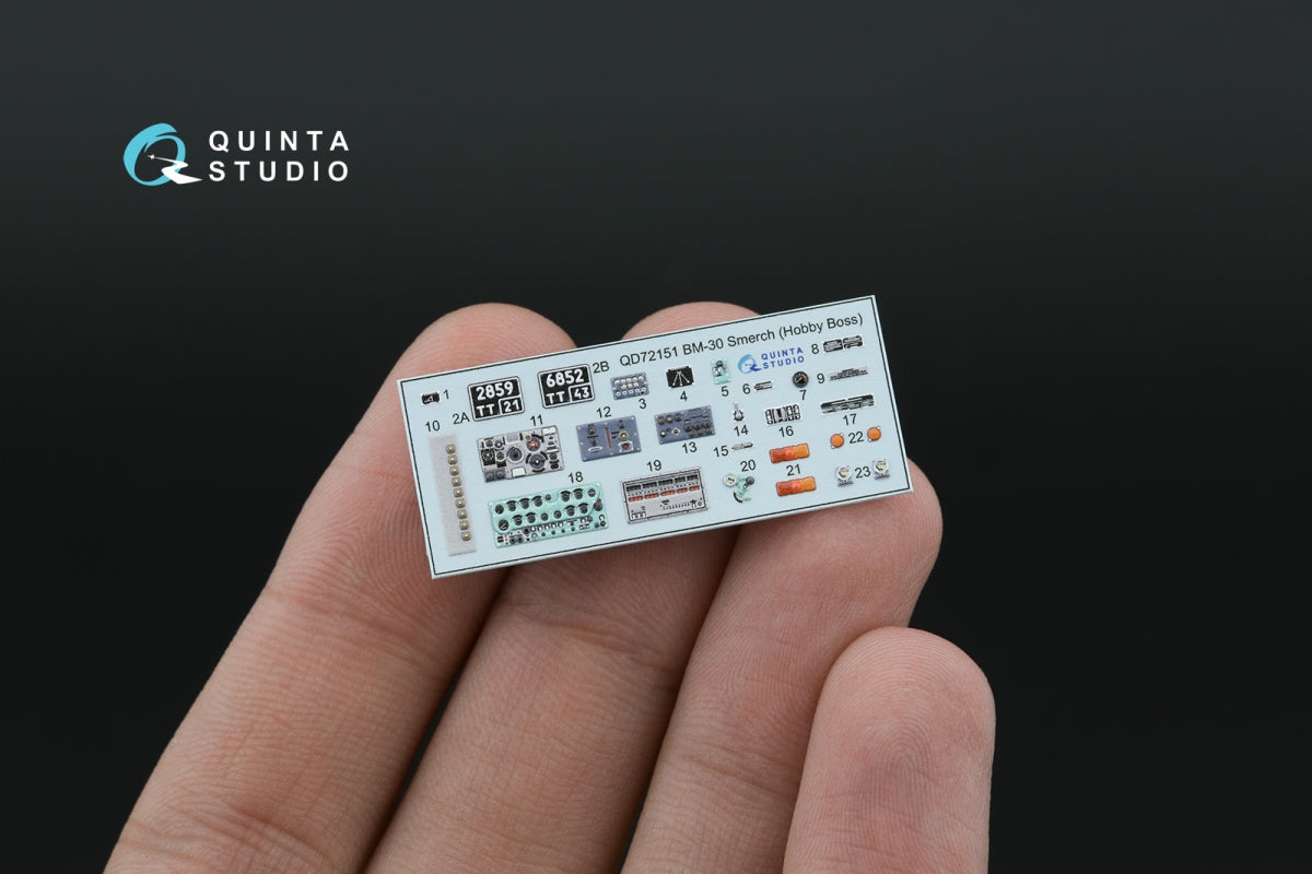 Quinta Studio QD72151 BM-30 Smerch 3D-Printed coloured Interior on decal paper (Hobby Boss) 1/72 – zdjęcie 3