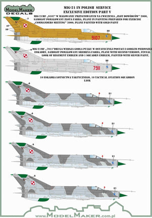 ModelMaker Decals D48154 MiG-21 in Polish service exclusive edition part V 1/48 – imagen 2